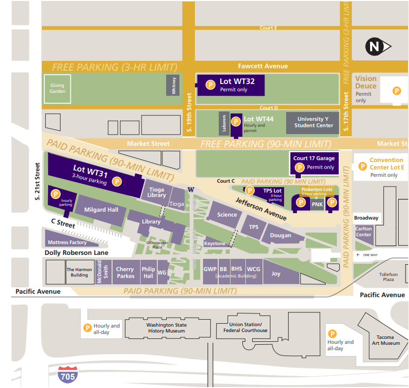 Parking Maps | Transportation Services | University of Washington Tacoma