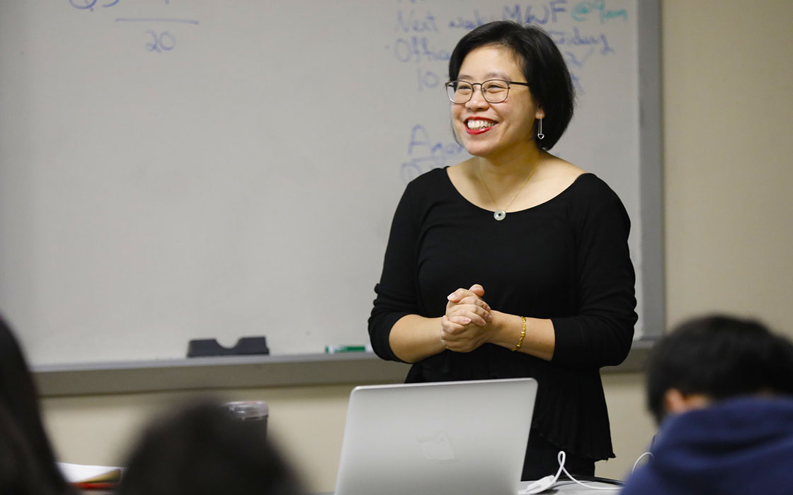 Dr. Ka Yee Yeung in the classroom