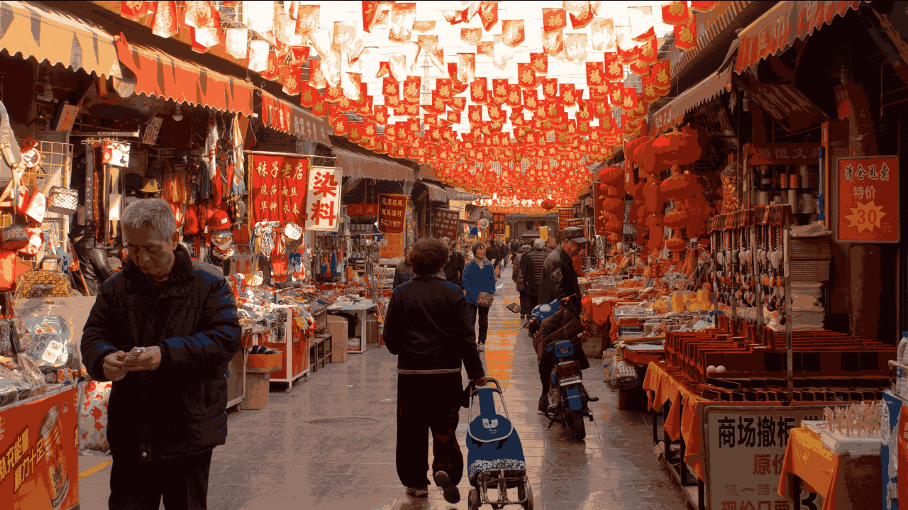 Chinese street market