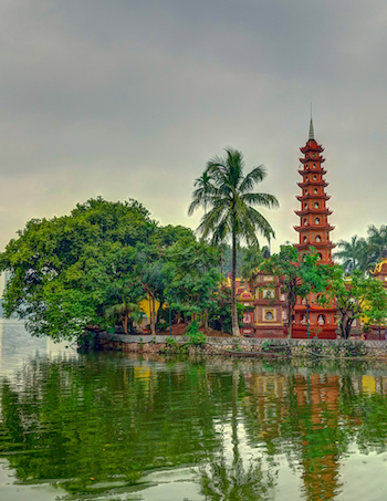 Image of tower in Hanoi, Vietnam