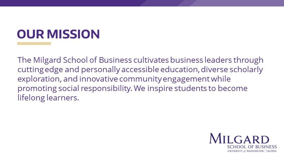 Our Mission - Master of Science in Business Analytics