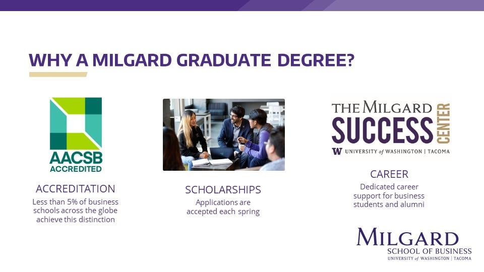 Why a Milgard Graduate Degree?