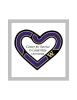 a purple heart outline. the text in the center reads "Center for Service & Leadership UW Tacoma." There is a silver border around the heart logo.