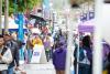 Exterior shot of a crowd at huskyfest